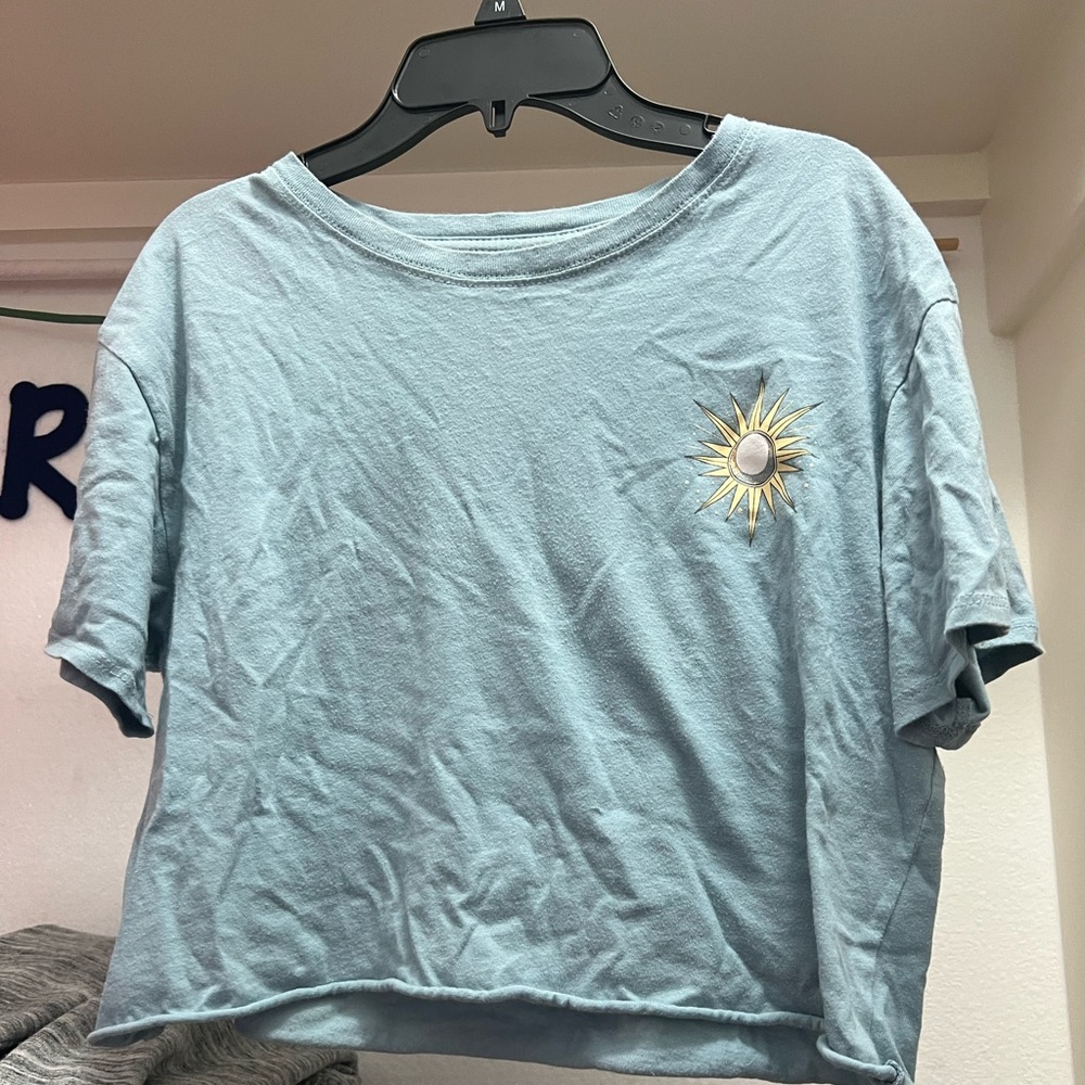 Blue crop top